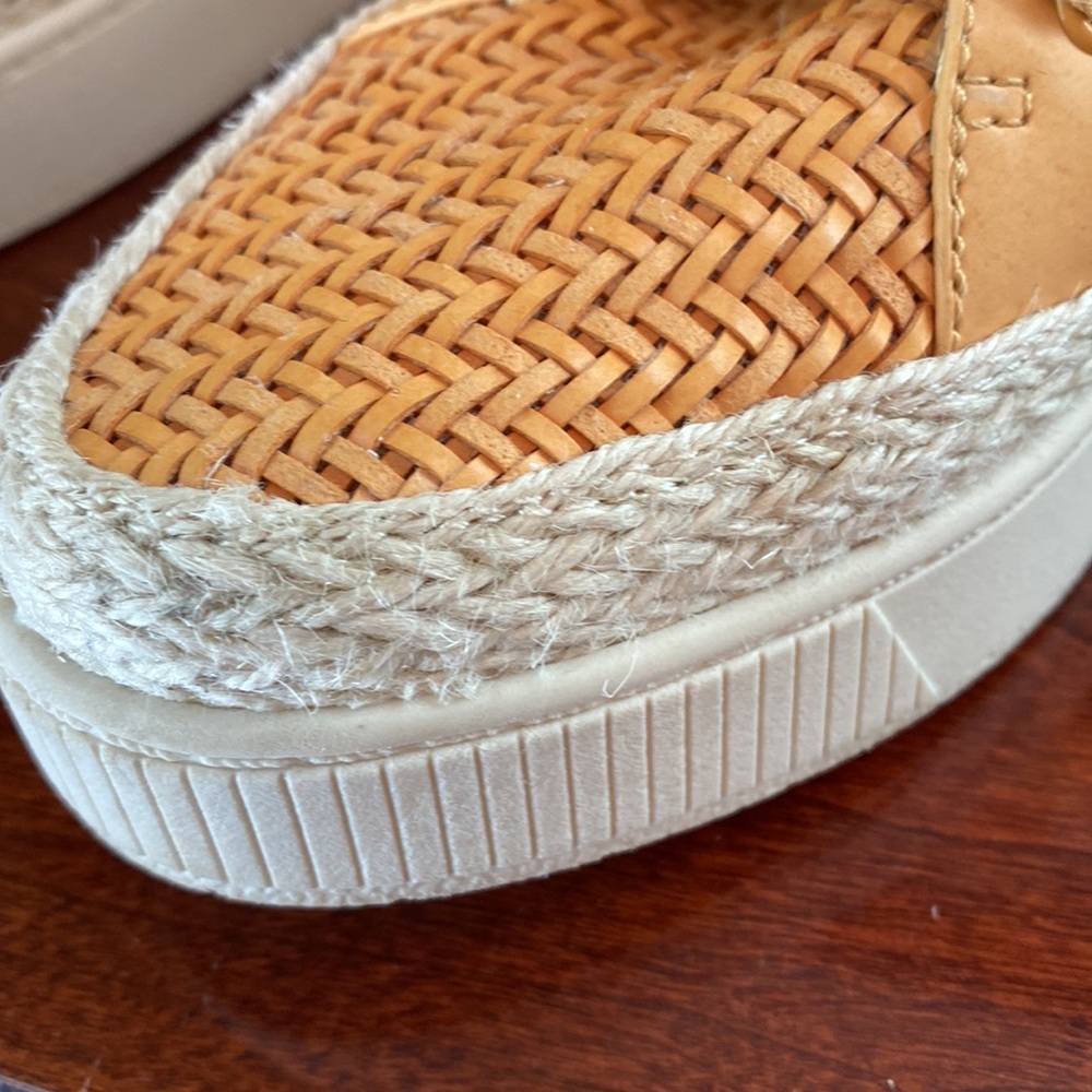 Franco Sarto Hyria Orange 7 Sporty Casual Boho Woven Leather Platform Sneakers - Picture 13 of 13